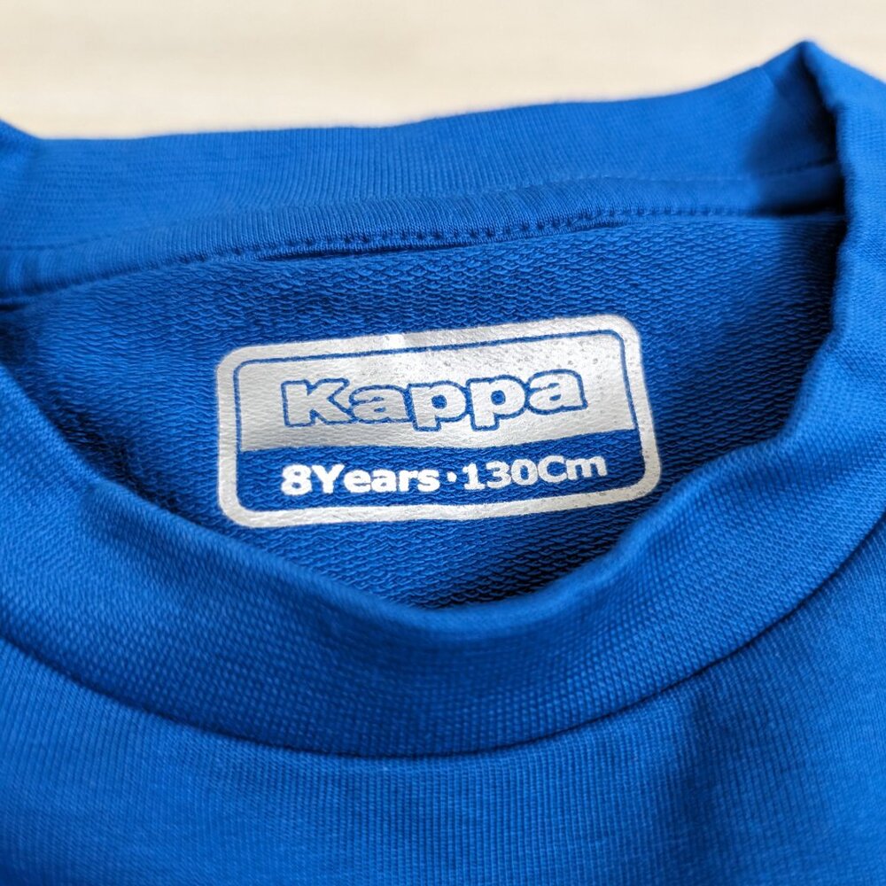 Kappa Unisex Crew Neck BLUE Pullover Loopknit with logo Sweatshirt for 8Yrs - Picture 2 of 8